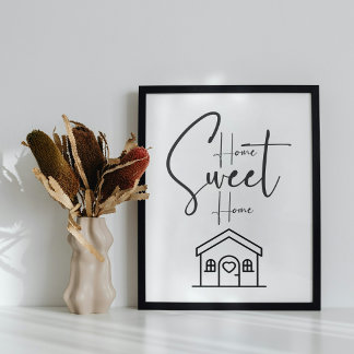 Home Sweet Home Typografie Poster  ポスター