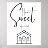 Home Sweet Home Typografie Poster  ポスター (正面)