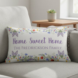 Home Sweet Home Warm Family Welcome Housewarming ランバークッション