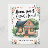 Home Sweet New Home Change of Addressはがき ポストカード (正面/裏面)