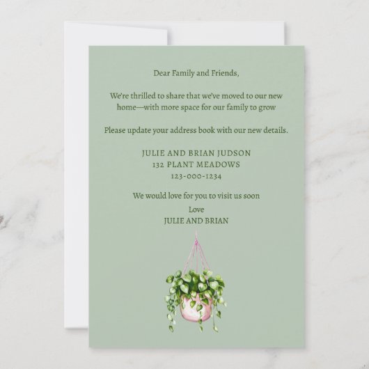 Home to Growの新しいアドレスに関する発表 案内状 (裏面)