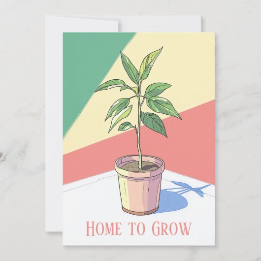 Home to Grow house plant新しいアドレス発表 案内状 (正面)