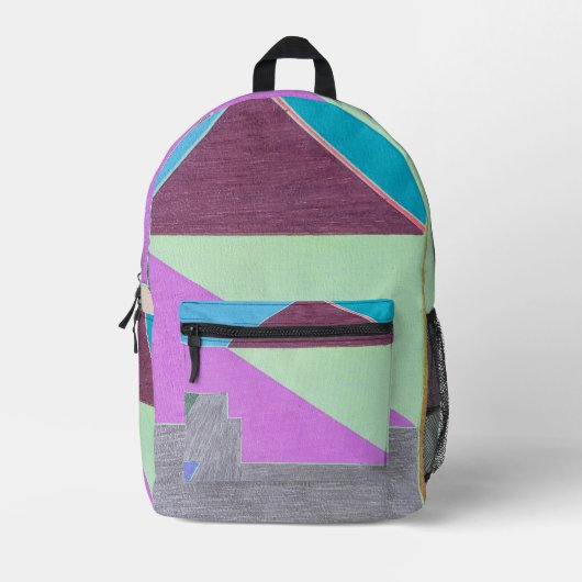 Home Trek プリントバックパック (正面)