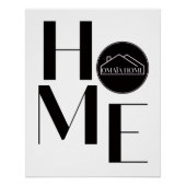 HOME Typography Wall Art ポスター (正面)