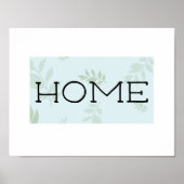 Home, Typography Wall Art, Printable Art ポスター (正面)