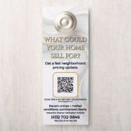 Home Value Range in 60 Seconds—Scan & Text ドアノブサイン