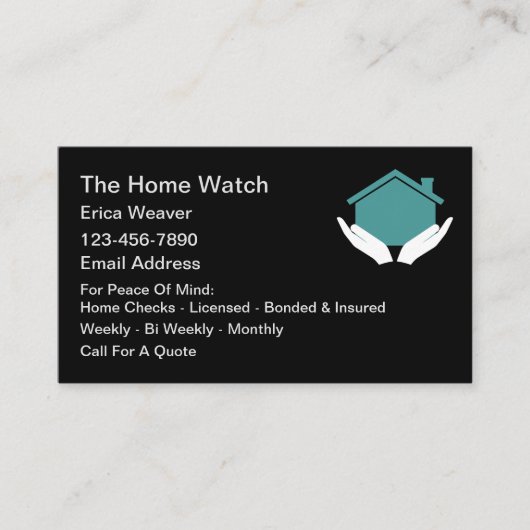 Home Watch Services名刺デザイン 名刺 (正面)