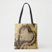 Home Where I Am With You引用文砂描ハート トートバッグ (正面)