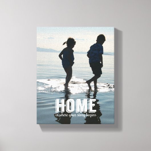 Home, Where Your Story Beginning Family Photo Canv キャンバスプリント (正面)