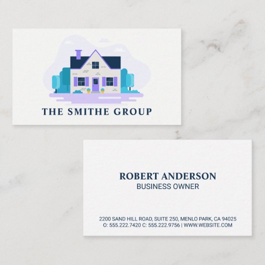 Home with Garden | 実在不動産ロゴ 名刺 (正面/裏面)