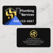 Home With Leaking Plumbing Gold Pipes 名刺 (正面/裏面)