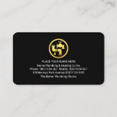 Home With Leaking Plumbing Gold Pipes 名刺 (裏面)