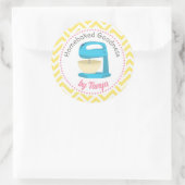 Homebakedステッパーソナライズされたカー – Standing Mixer ラウンドシール (バッグ)