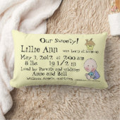 Homebirth Announcement Info American MoJo Pillows ランバークッション (ブランケット)