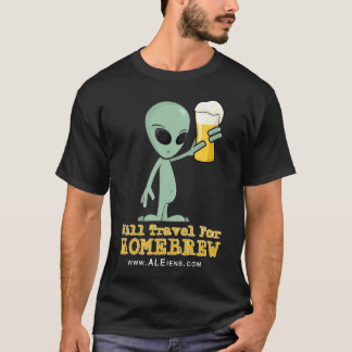 Homebrew -暗いワイシャツのために走行します tシャツ