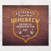 Homebrew Authentic Original Recipe Faux Leather  ビールラベル (シングルラベル)