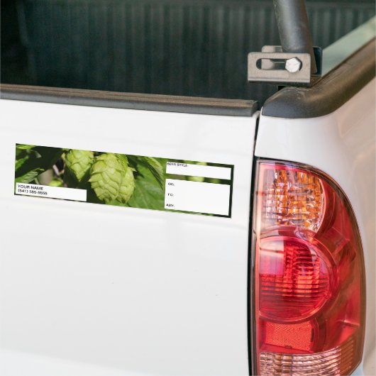 Homebrewerの時代遅れの小樽のラベル バンパーステッカー (トラック上)