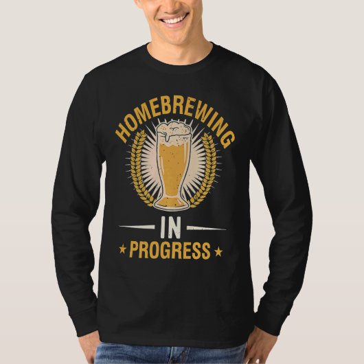 Homebrewing In Progress Beer Brewing Alcohol Drink Tシャツ (正面)