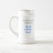 HOMECOMING "It all GREEK to Me!" stein (セラミック) ビールジョッキ (左)