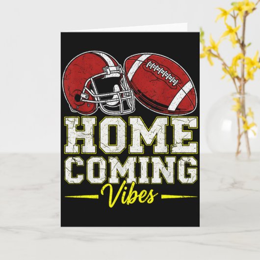 Homecoming Vibes For Teens Football Game Outfits D カード (黄色い花)