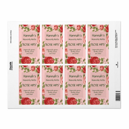 Homegrown Herbs Label ラベル (フルシート)