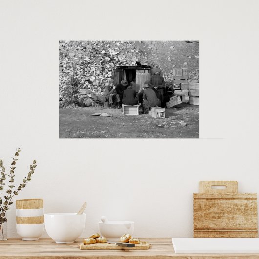 Homeless and Unemployed 1938 ポスター (キッチン)