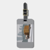 Homeless Man Holding Help Sign Urban Poverty ラゲッジタグ (正面縦)