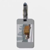 Homeless Man Holding Help Sign Urban Poverty ラゲッジタグ (裏面縦)