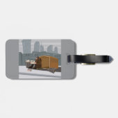 Homeless Man Holding Help Sign Urban Poverty ラゲッジタグ (裏面横)