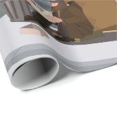 Homeless Man Holding Help Sign Urban Poverty ラッピングペーパー (ロールコーナー)