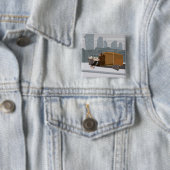 Homeless Man Holding Help Sign Urban Poverty 缶バッジ (インサイチュ)