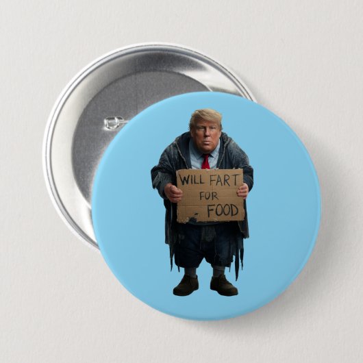 Homeless Trump Button 缶バッジ (正面&裏面)