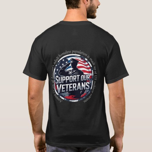 Homeless Veteran Awareness Tシャツ (裏面)