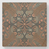 Homely cottage pattern ストーンコースター (正面)