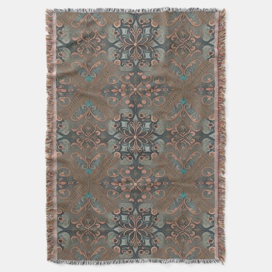 Homely cottage pattern スローブランケット (正面縦)