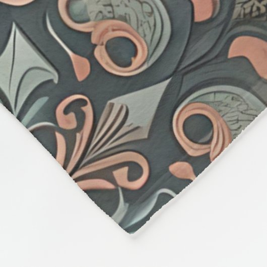 Homely cottage pattern フリースブランケット (角)