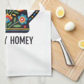 Homely home teapot design キッチンタオル (四つ折り)