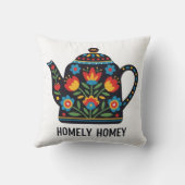 Homely home teapot design クッション (裏面)
