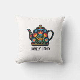 Homely home teapot design クッション