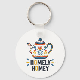 Homely homey cosy teapot design   キーホルダー