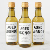Homemade Aged Eggnog Bottle Label ワインラベル (ボトル)