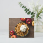 Homemade Apple Crisp Recipe Card ポストカード (スタンド正面)
