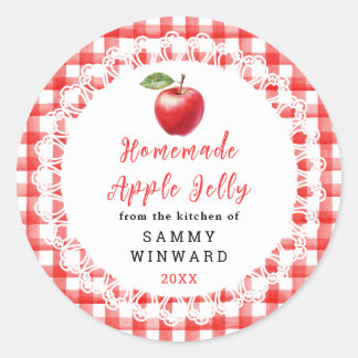 Homemade Apple Jelly Label ラウンドシール