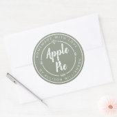 Homemade Apple Pie Sage Green ラウンドシール (封筒)