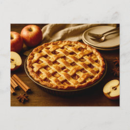 Homemade Apple Pie Thanksgiving Autumn Postcard シーズンポストカード