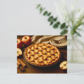 Homemade Apple Pie Thanksgiving Autumn Postcard シーズンポストカード (スタンド正面)