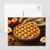 Homemade Apple Pie Thanksgiving Autumn Postcard シーズンポストカード (正面/裏面)