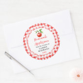 Homemade Applesauce Label ラウンドシール (封筒)