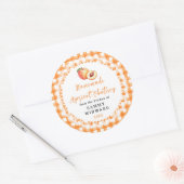 Homemade Apricot Chutney Jar Label ラウンドシール (封筒)