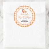 Homemade Apricot Chutney Jar Label ラウンドシール (バッグ)